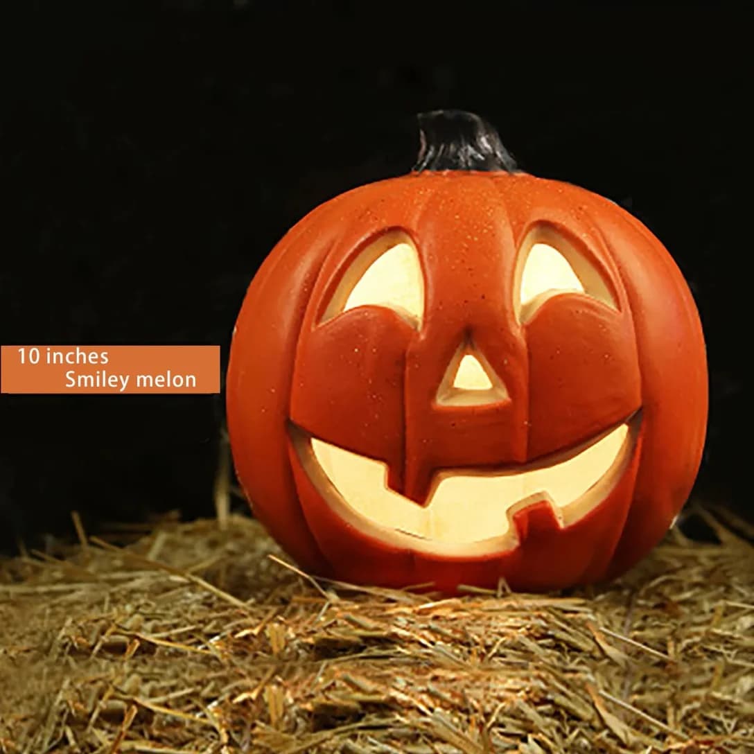 Halloween Led Decorative Vintage Style Hollow Lighted Pumpkin Lantern Scene Layout Decor Indoor And Outdoor Home Decoration
